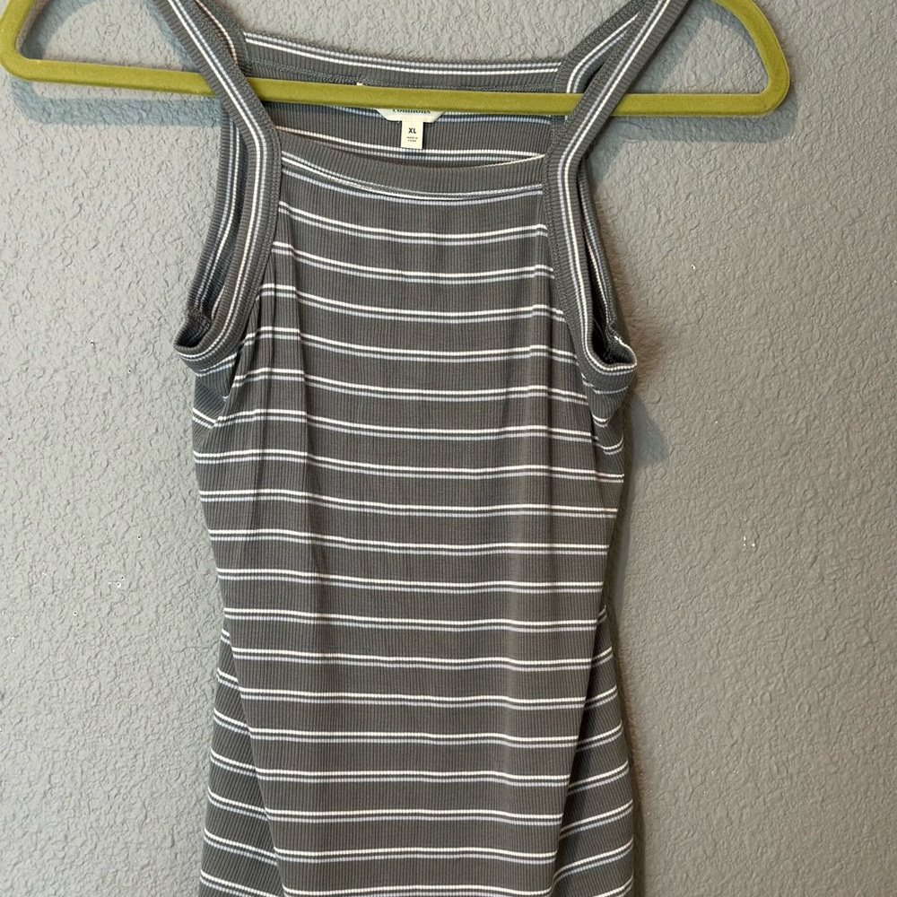 Gray Striped Women's Top